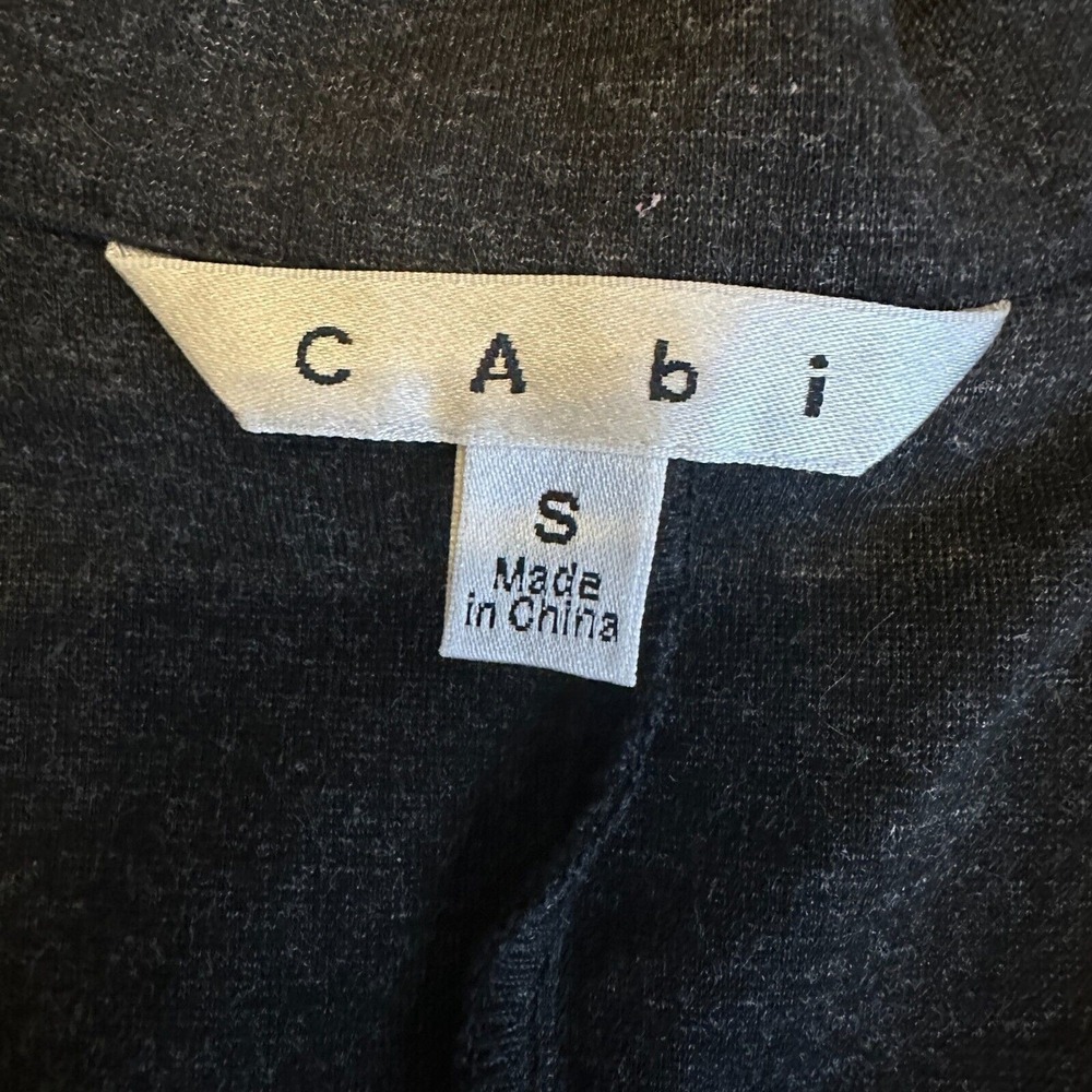 CAbi Coat Women S Heather Gray Lisbon Topper Jacket Knit Athleisure Boho NWOT - Picture 4 of 9